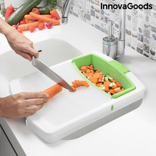 Extendable 3 - in - 1 Cutting Board With Tray Container