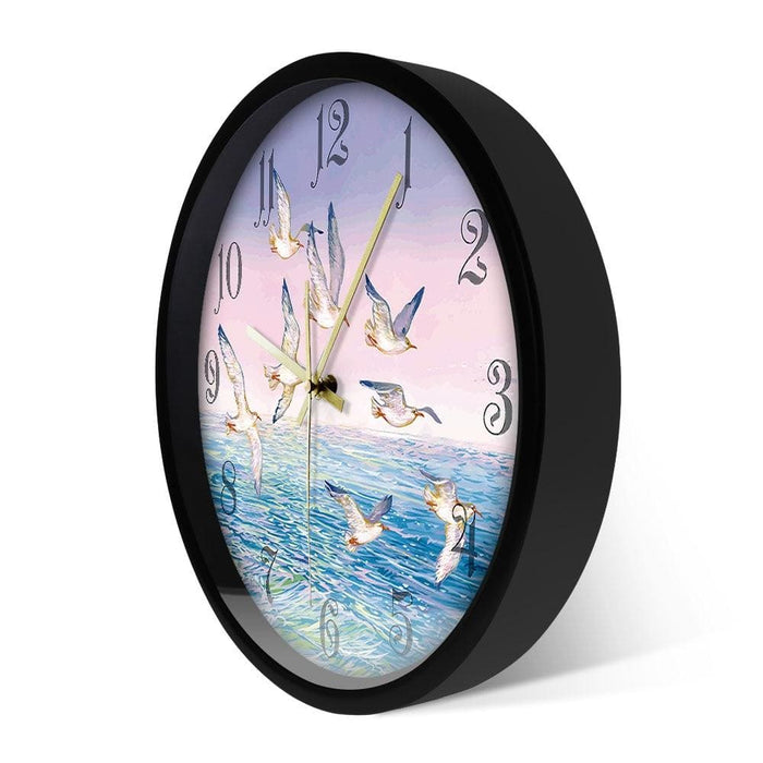 Fantasy Landscape Flying Seagulls Painting Printed Wall