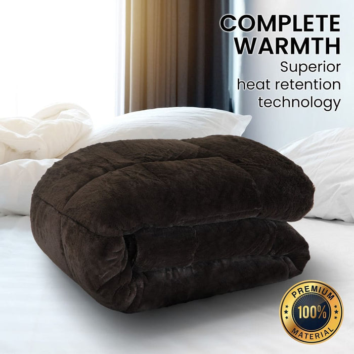 Faux Mink Comforter Quilt Doona Duvet 600gsm - Super King