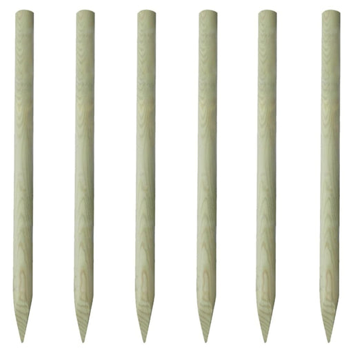 Fence Posts 6 Pcs Wood 150 Cm
