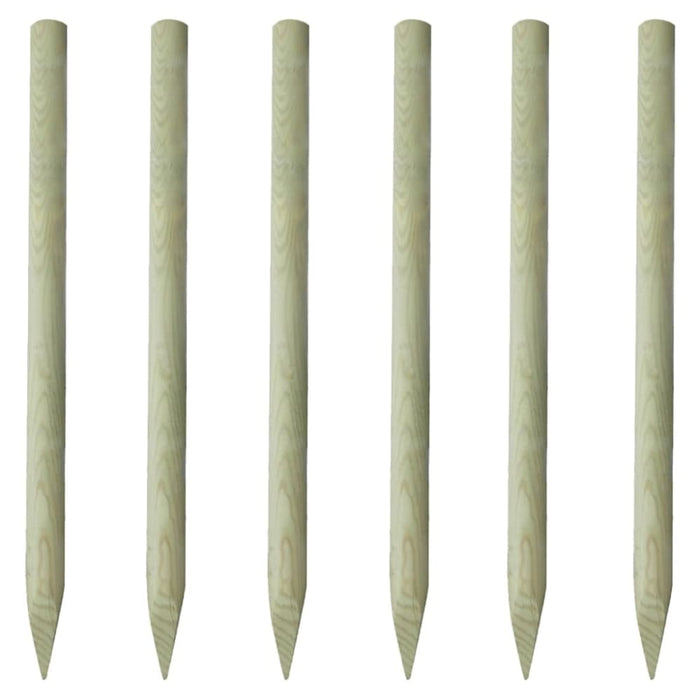Fence Posts 6 Pcs Wood 150 Cm