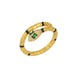 Fine Gold Colour Snake Shape Rings Adjustable Copper Inlay