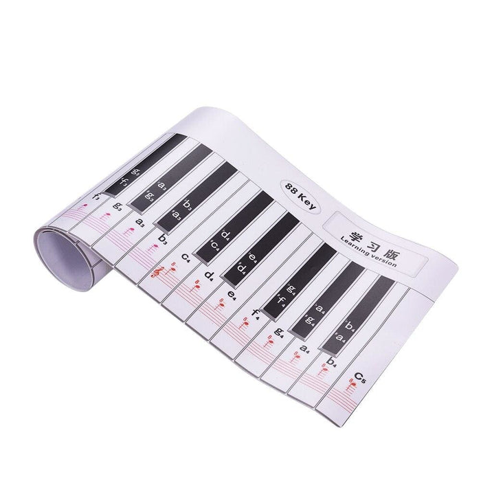 Fingering Version 88 Keys Piano Practice Chart Keyboard