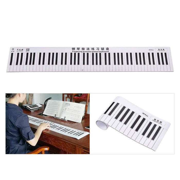 Fingering Version 88 Keys Piano Practice Chart Keyboard