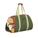 Firewood Bag Durable Canvas Pu Leather Fire Wood Carrier