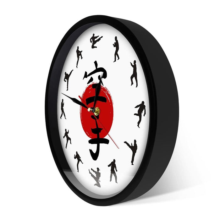 Fistfight Karate Wall Decor Hanging Silent Watch Japanese