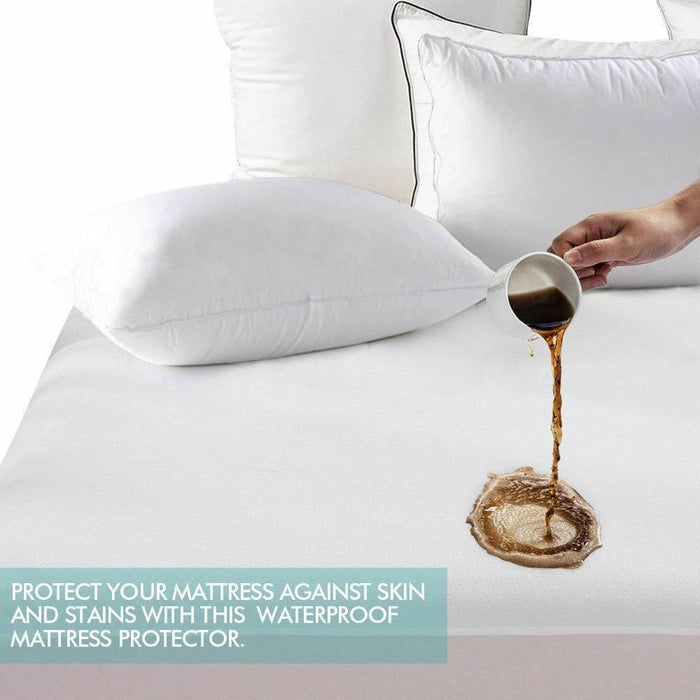 Fitted Waterproof Mattress Protector With Bamboo Fibre