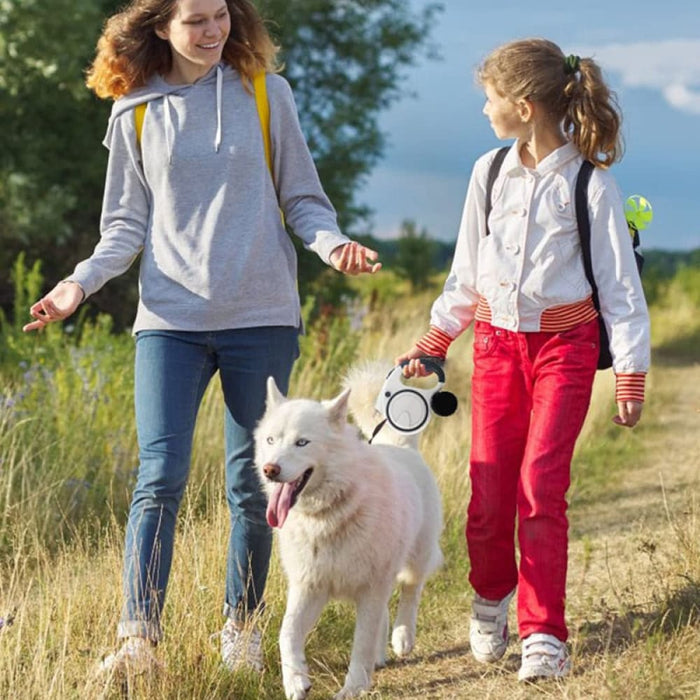 Flashlight Retractable 360° no Tangle Anti-slip Handle Dog