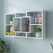 Floating Wall Display Shelf 8 Compartments White Xaxpan