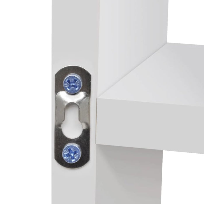 Floating Wall Display Shelf 8 Compartments White Xaxpan