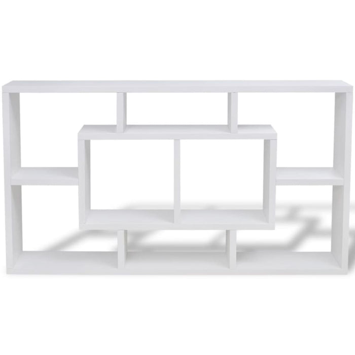 Floating Wall Display Shelf 8 Compartments White Xaxpan