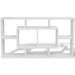 Floating Wall Display Shelf 8 Compartments White Xaxpan