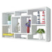 Floating Wall Display Shelf 8 Compartments White Xaxpan