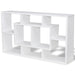 Floating Wall Display Shelf 8 Compartments White Xaxpan