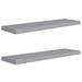 Floating Wall Shelves 2 Pcs Grey Mdf Txtnlb