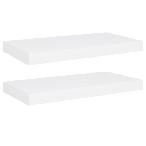 Floating Wall Shelves 2 Pcs White Mdf Txtnbk