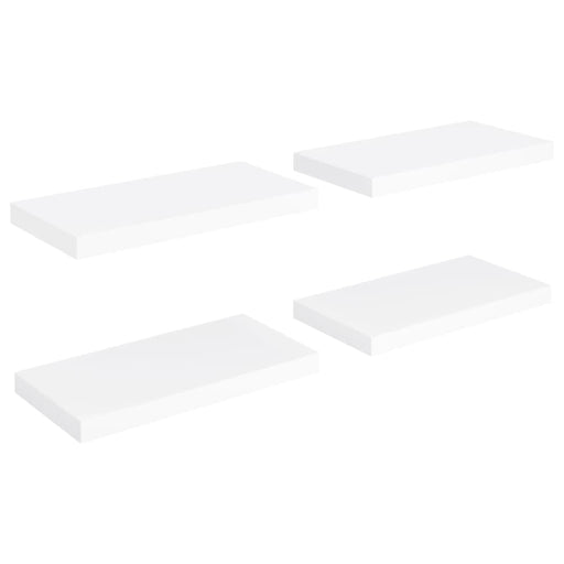 Floating Wall Shelves 4 Pcs White Mdf Txtnob