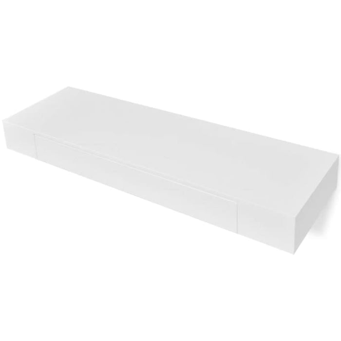 Floating Wall Shelves with Drawers 2 Pcs White 80 Cm Xilbbx