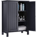 Floor Cabinet With 2 Doors Gray Bcb60gy