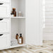 Floor Cabinet With 4 Drawers And Adjustable Shelf White
