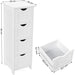 Floor Cabinet With 4 Drawers White Lhc40w