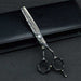 Floral Design Hairdressing Scissors With Printed Cape &