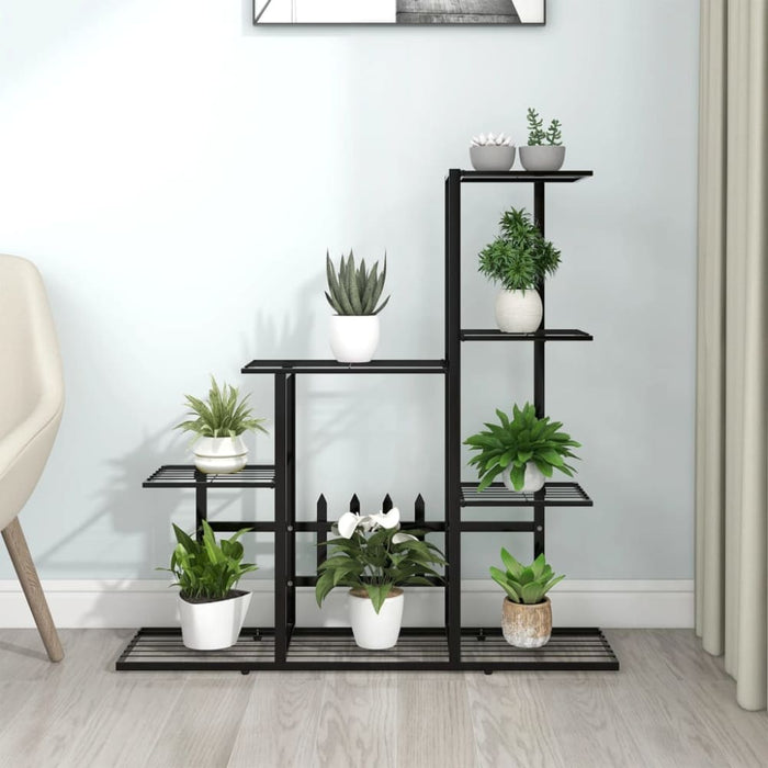 Flower Stand 94.5x25x88 Cm Black Metal Ttloox