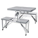 Foldable Camping Table Set with 4 Stools Aluminium Extra