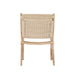 Foldable Single Deck Chair Solid Ash Wood Kraft Rope Paper
