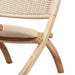 Foldable Single Deck Chair Solid Ash Wood Kraft Rope Paper