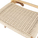 Foldable Single Deck Chair Solid Ash Wood Kraft Rope Paper