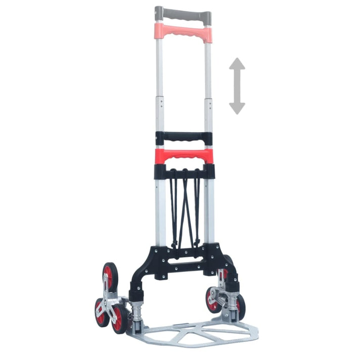 Foldable Stair Transport Trolley 70 Kg Aluminium Silver