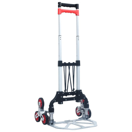 Foldable Stair Transport Trolley 70 Kg Aluminium Silver