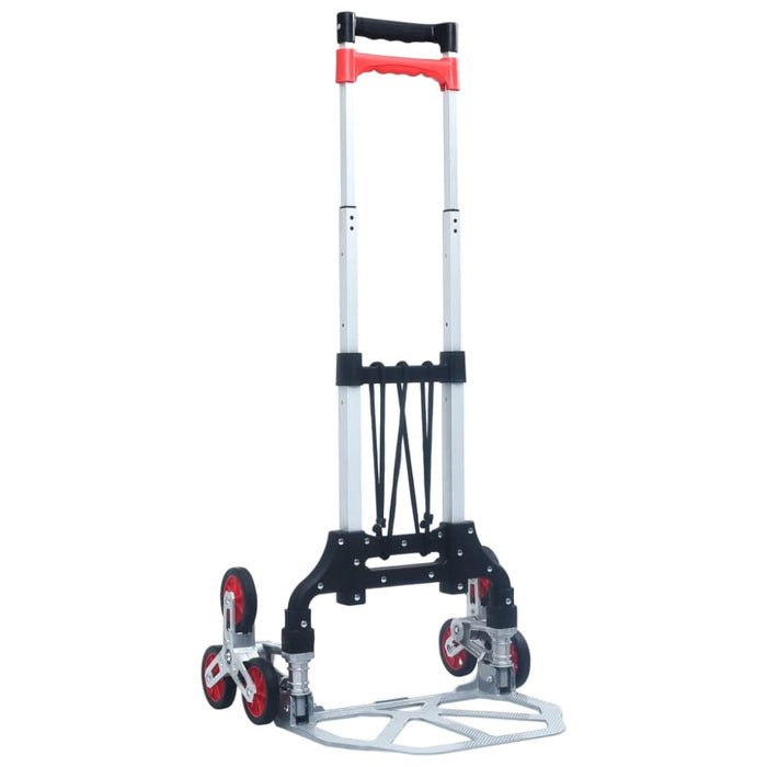 Foldable Stair Transport Trolley 70 Kg Aluminium Silver