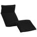 Foldable Sunlounger Oxford Fabric Black Tolbat