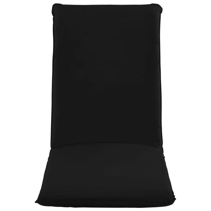 Foldable Sunlounger Oxford Fabric Black Tolbat