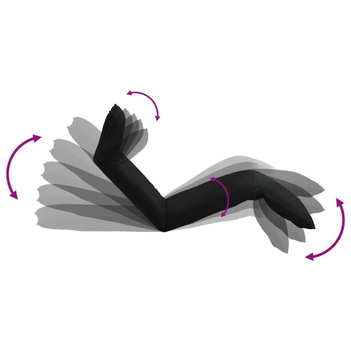 Foldable Sunlounger Oxford Fabric Black Tolbat