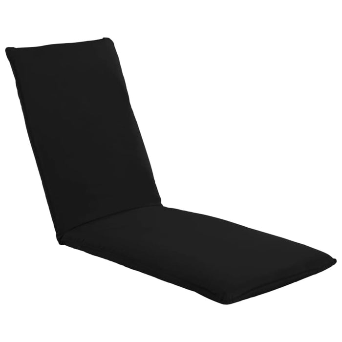 Foldable Sunlounger Oxford Fabric Black Tolbat