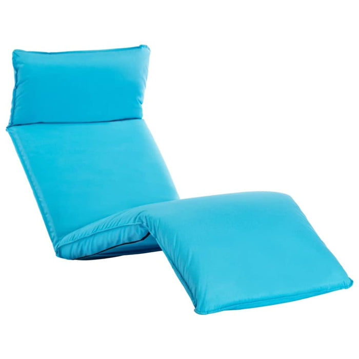 Foldable Sunlounger Oxford Fabric Blue Tolban