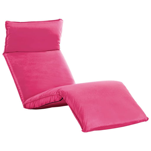 Foldable Sunlounger Oxford Fabric Pink Tolbai