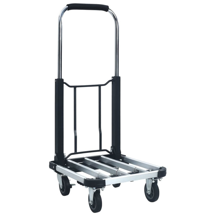 Foldable Transport Trolley 150 Kg Aluminium Silver Oalaan