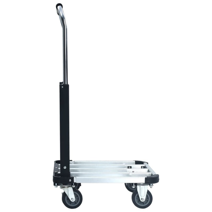 Foldable Transport Trolley 150 Kg Aluminium Silver Oalaan