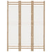 Folding 3-panel Room Divider 120 Cm Bamboo And Canvas Tpblxt