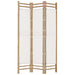 Folding 3-panel Room Divider 120 Cm Bamboo And Canvas Tpblxt