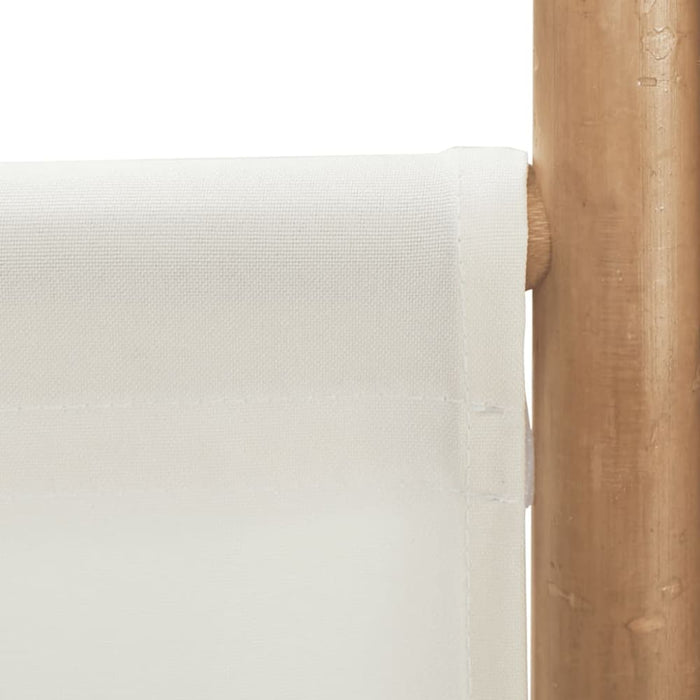 Folding 4-panel Room Divider 160 Cm Bamboo And Canvas Tpblxa