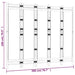 Folding 5-panel Room Divider 200 Cm Bamboo And Canvas Tpblxk