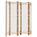 Folding 5-panel Room Divider 200 Cm Bamboo And Canvas Tpblxp