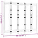 Folding 5-panel Room Divider 200 Cm Bamboo And Canvas Tpblxp