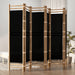 Folding 6-panel Room Divider 240 Cm Bamboo and Canvas Tpbltb