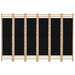 Folding 6-panel Room Divider 240 Cm Bamboo and Canvas Tpbltb